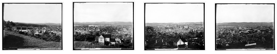 Diagram noting the four source images used for the 1902 panorama